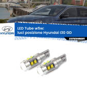 0 Luci posizione LED W5W Hyundai I30 GD 2011-2017 W5W Tube W5W: Lampadine LED Tube 6000k (Coppia)