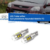 0 Luci posizione LED W5W Hyundai Matrix FC 2001-2010 W5W Tube W5W: Lampadine LED Tube 6000k (Coppia)