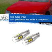0 Luci posizione LED W5W Hyundai S coupe SLC 1992-1996 W5W Tube W5W: Lampadine LED Tube 6000k (Coppia)