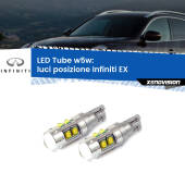 0 Luci posizione LED W5W Infiniti EX 2008in poi W5W Tube W5W: Lampadine LED Tube 6000k (Coppia)