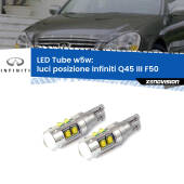 0 Luci posizione LED W5W Infiniti Q45 III F50 2001-2006 W5W Tube W5W: Lampadine LED Tube 6000k (Coppia)
