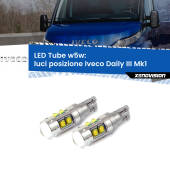 0 Luci posizione LED W5W Iveco Daily III Mk1 2014-2016 W5W Tube W5W: Lampadine LED Tube 6000k (Coppia)