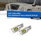 0 Luci posizione LED W5W Iveco Massif pickup  2008-2011 W5W Tube W5W: Lampadine LED Tube 6000k (Coppia)
