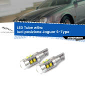 0 Luci posizione LED W5W Jaguar S-Type  1999-2007 W5W Tube W5W: Lampadine LED Tube 6000k (Coppia)
