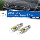 0 Luci posizione LED W5W Jaguar X-Type  2001-2009 W5W Tube W5W: Lampadine LED Tube 6000k (Coppia)