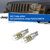0 Luci posizione LED W5W Jeep Patriot MK74 2007-2017 W5W Tube W5W: Lampadine LED Tube 6000k (Coppia)