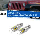 0 Luci posizione LED W5W Jeep Wrangler III JK 2006-2016 W5W Tube W5W: Lampadine LED Tube 6000k (Coppia)