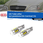 0 Luci posizione LED W5W KIA Carnival VQ 2005-2013 W5W Tube W5W: Lampadine LED Tube 6000k (Coppia)