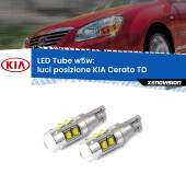 0 Luci posizione LED W5W KIA Cerato TD 2008-2011 W5W Tube W5W: Lampadine LED Tube 6000k (Coppia)