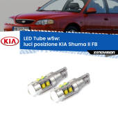 0 Luci posizione LED W5W KIA Shuma II FB 2001-2004 W5W Tube W5W: Lampadine LED Tube 6000k (Coppia)