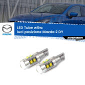 0 Luci posizione LED W5W Mazda 2 DY 2003-2007 W5W Tube W5W: Lampadine LED Tube 6000k (Coppia)