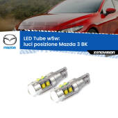 0 Luci posizione LED W5W Mazda 3 BK 2003-2009 W5W Tube W5W: Lampadine LED Tube 6000k (Coppia)