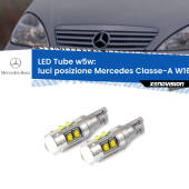 0 Luci posizione LED W5W Mercedes Classe-A W168 1997-2004 W5W Tube W5W: Lampadine LED Tube 6000k (Coppia)