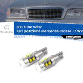 0 Luci posizione LED W5W Mercedes Classe-C W202 1993-2000 W5W Tube W5W: Lampadine LED Tube 6000k (Coppia)