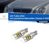 0 Luci posizione LED W5W Mercedes Classe-E W211 2002-2009 W5W Tube W5W: Lampadine LED Tube 6000k (Coppia)