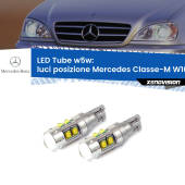 0 Luci posizione LED W5W Mercedes Classe-M W163 1998-2005 W5W Tube W5W: Lampadine LED Tube 6000k (Coppia)