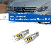 0 Luci posizione LED W5W Mercedes Classe-M W164 2005-2011 W5W Tube W5W: Lampadine LED Tube 6000k (Coppia)