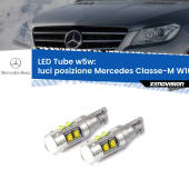 0 Luci posizione LED W5W Mercedes Classe-M W166 2011-2015 W5W Tube W5W: Lampadine LED Tube 6000k (Coppia)