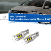 0 Luci posizione LED W5W Mercedes Classe-R W251, V251 2006-2014 W5W Tube W5W: Lampadine LED Tube 6000k (Coppia)