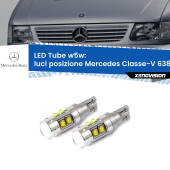 0 Luci posizione LED W5W Mercedes Classe-V 638/2 1996-2003 W5W Tube W5W: Lampadine LED Tube 6000k (Coppia)