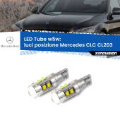 0 Luci posizione LED W5W Mercedes CLC CL203 2008-2011 W5W Tube W5W: Lampadine LED Tube 6000k (Coppia)
