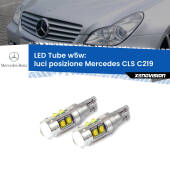 0 Luci posizione LED W5W Mercedes CLS C219 2004-2010 W5W Tube W5W: Lampadine LED Tube 6000k (Coppia)