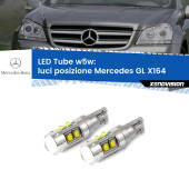 0 Luci posizione LED W5W Mercedes GL X164 2006-2012 W5W Tube W5W: Lampadine LED Tube 6000k (Coppia)