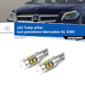 0 Luci posizione LED W5W Mercedes GL X166 2012-2015 W5W Tube W5W: Lampadine LED Tube 6000k (Coppia)