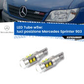 0 Luci posizione LED W5W Mercedes Sprinter 903 1995-2006 W5W Tube W5W: Lampadine LED Tube 6000k (Coppia)