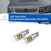 0 Luci posizione LED W5W Mercedes Vito W638 1996-2003 W5W Tube W5W: Lampadine LED Tube 6000k (Coppia)