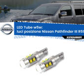0 Luci posizione LED W5W Nissan Pathfinder III R51 2005-2011 W5W Tube W5W: Lampadine LED Tube 6000k (Coppia)