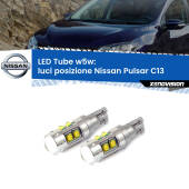0 Luci posizione LED W5W Nissan Pulsar C13 2014-2018 W5W Tube W5W: Lampadine LED Tube 6000k (Coppia)