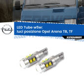 0 Luci posizione LED W5W Opel Arena TB, TF 1998-2001 W5W Tube W5W: Lampadine LED Tube 6000k (Coppia)