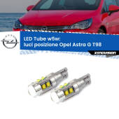0 Luci posizione LED W5W Opel Astra G T98 2001-2005 W5W Tube W5W: Lampadine LED Tube 6000k (Coppia)