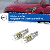 0 Luci posizione LED W5W Opel Corsa B S93 1993-2000 W5W Tube W5W: Lampadine LED Tube 6000k (Coppia)