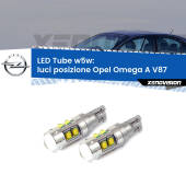 0 Luci posizione LED W5W Opel Omega A V87 1986-1994 W5W Tube W5W: Lampadine LED Tube 6000k (Coppia)