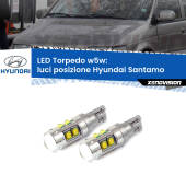0 Luci posizione LED W5W Hyundai Santamo  1998-2002 W5W Tube W5W: Lampadine LED Tube 6000k (Coppia)