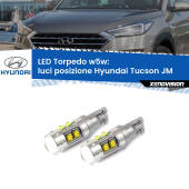 0 Luci posizione LED W5W Hyundai Tucson JM 2004-2015 W5W Tube W5W: Lampadine LED Tube 6000k (Coppia)