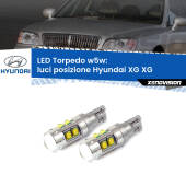 0 Luci posizione LED W5W Hyundai XG XG 1998-2005 W5W Tube W5W: Lampadine LED Tube 6000k (Coppia)