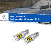 0 Luci posizione LED W5W Peugeot 309 1989-1993 W5W Tube W5W: Lampadine LED Tube 6000k (Coppia)