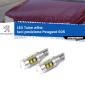 0 Luci posizione LED W5W Peugeot 605 1989-1999 W5W Tube W5W: Lampadine LED Tube 6000k (Coppia)