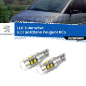 0 Luci posizione LED W5W Peugeot 806 1994-2002 W5W Tube W5W: Lampadine LED Tube 6000k (Coppia)