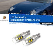0 Luci posizione LED W5W Porsche 968  1991-1995 W5W Tube W5W: Lampadine LED Tube 6000k (Coppia)