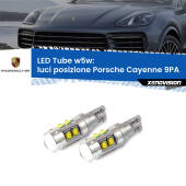 0 Luci posizione LED W5W Porsche Cayenne 9PA 2002-2010 W5W Tube W5W: Lampadine LED Tube 6000k (Coppia)