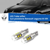 0 Luci posizione LED W5W Renault Laguna III X91 2007-2015 W5W Tube W5W: Lampadine LED Tube 6000k (Coppia)