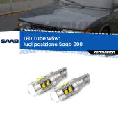 0 Luci posizione LED W5W Saab 900  1993-1998 W5W Tube W5W: Lampadine LED Tube 6000k (Coppia)