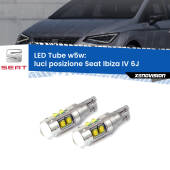 0 Luci posizione LED W5W Seat Ibiza IV 6J 2008-2015 W5W Tube W5W: Lampadine LED Tube 6000k (Coppia)