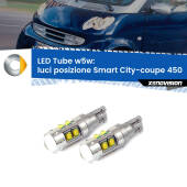 0 Luci posizione LED W5W Smart City-coupe 450 1998-2004 W5W Tube W5W: Lampadine LED Tube 6000k (Coppia)