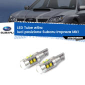 0 Luci posizione LED W5W Subaru Impreza Mk1 1992-2000 W5W Tube W5W: Lampadine LED Tube 6000k (Coppia)
