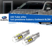 0 Luci posizione LED W5W Subaru Outback BL/BP 2003-2009 W5W Tube W5W: Lampadine LED Tube 6000k (Coppia)